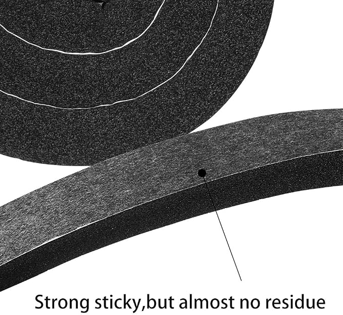 2 Rolls 1/2 Inch W 1/2 T Weather Stripping Air Conditioner Open Cell Foam Seal - Image 2