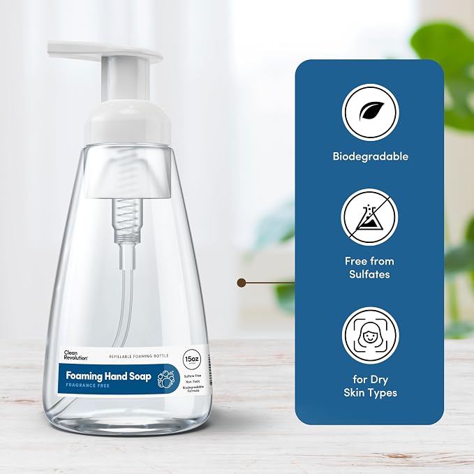 Clean Revolution Ready to Use Foaming Hand Soap| Three Pack | Jumbo 15oz - Image 4