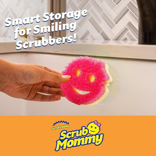 Scrub Daddy 6 Scrub Mommy Kitchen Sponges & 1 Daddy Caddy Sponge Holder - Image 2