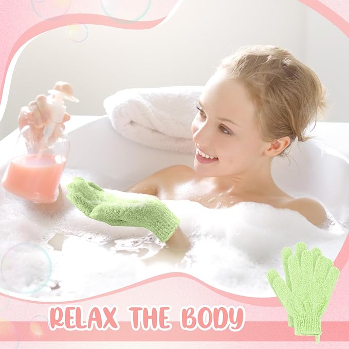 104 Pcs Exfoliating Glove Bulk Shower Gloves - Image 5