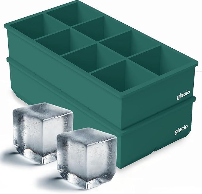 glacio Ice Cube Molds – 2-Pack Silicone Trays by glacio