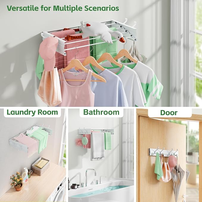 Wall Mounted Clothes Drying Rack - Image 5