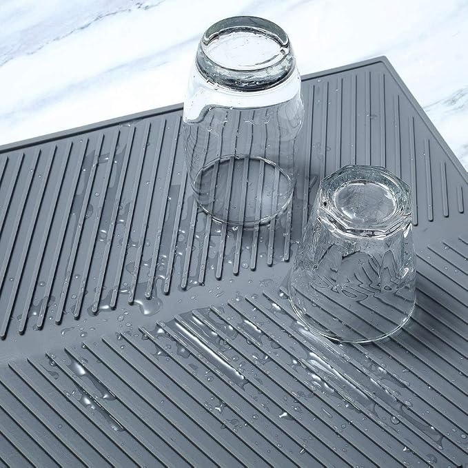 Silicone Dish Draining Mat, Eco Friendly Dish Drying Mat Kitchen Counter - Image 3