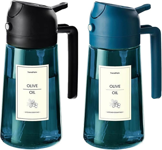 TrendPlain 16oz/470ml Blue Glass Olive Oil Sprayer by TrendPlain
