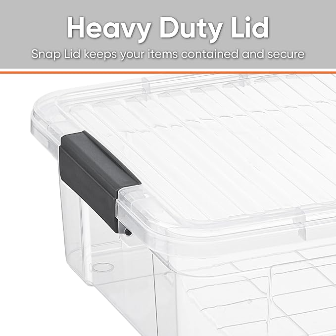 Superio Storage Bins with Lids, Stackable Totes, BPA Free, Odor Free, Organizer - Image 4