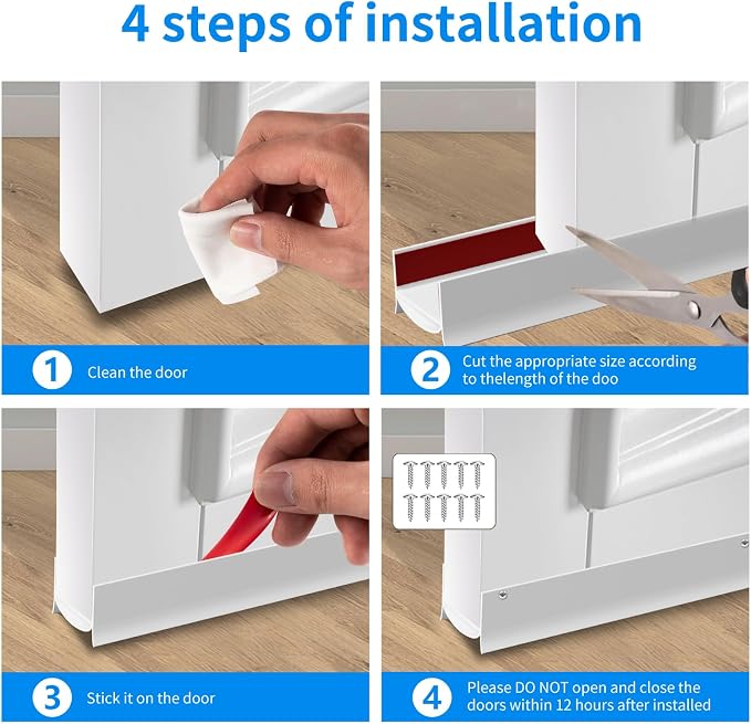 Door Draft Stopper, Strong Adhesive Door Sweep - Image 6