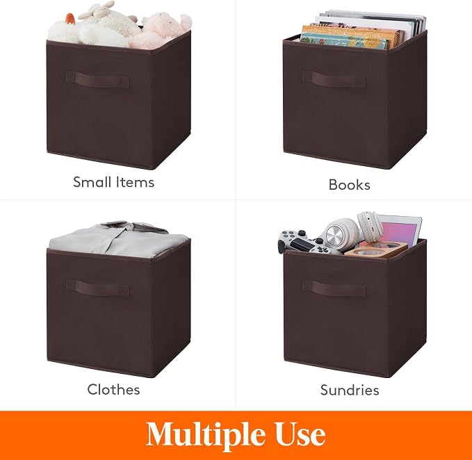 Lifewit 12 Packs Storage Cubes, 11 Inch Cube Storage Bins, Foldable Decorative - Image 4