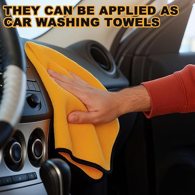 Tallew 80 Pcs Microfiber Towels 16 Inch x 16 Inch Microfiber Cloth Car Drying - Image 5