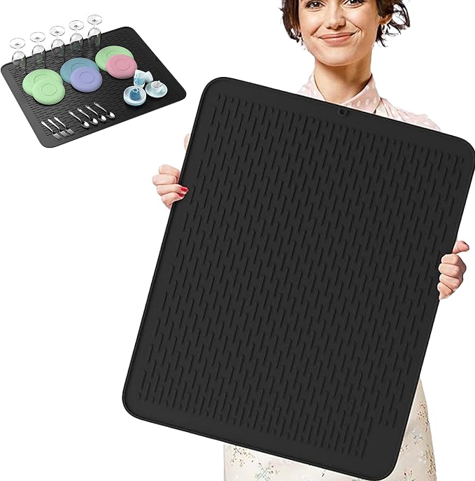 Extra Large heavy duty silicone dish drying mat by HIGHERHUMAN