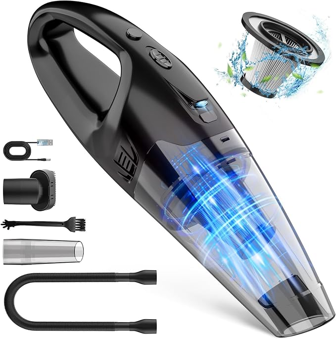 Handheld Vacuum Cordless Rechargeable, 1.65LBs Hand Held Vacuum Cordless by BSRCO