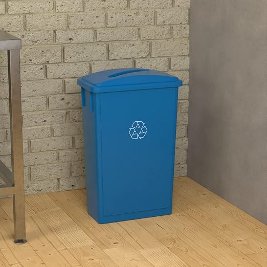 23 Gallon Blue Recycle Slim Jim Trash Can - Image 4