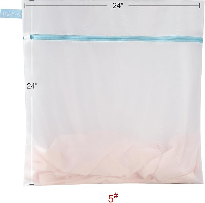 Polecasa 2Pcs 24 x 24 Inches Extra Durable Fine Mesh Laundry Bags - Image 6