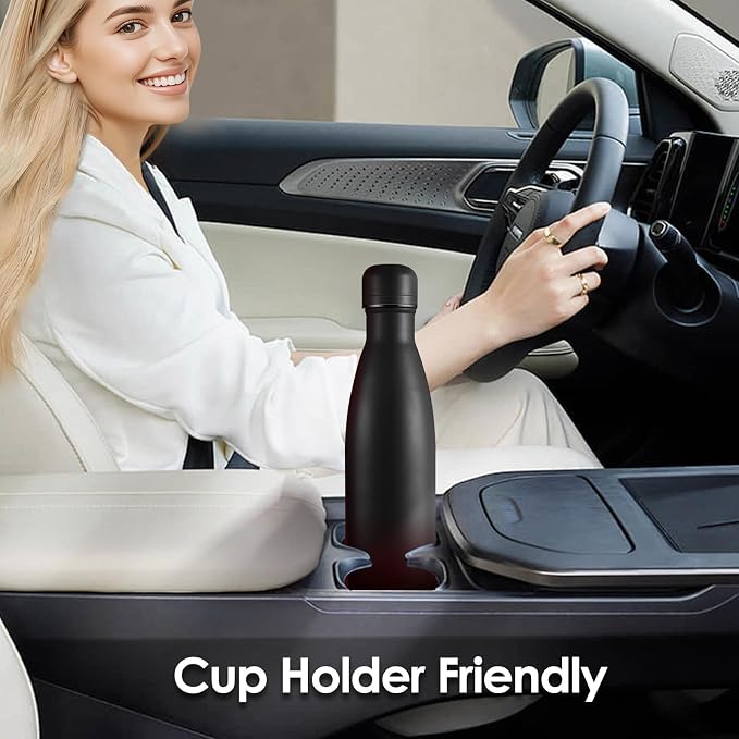 17oz Cola-Bottle Shaped Stainless Steel Leak-proof Water Bottle, Double Wall - Image 6