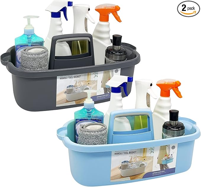 2 Pack Multi-Purpose Plastic Cleaning Caddy by Goderewild