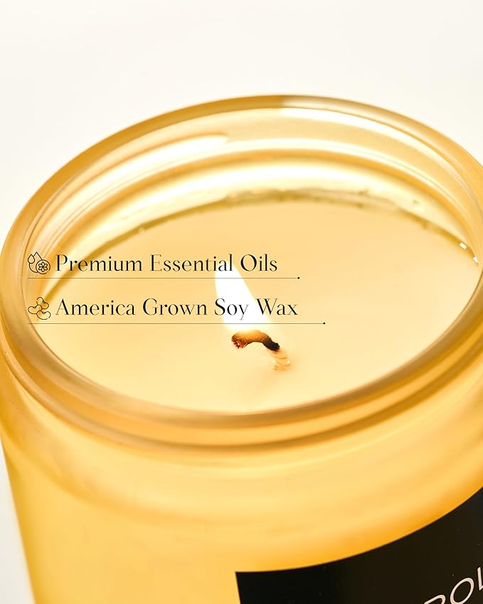 M&SENSE Neroli Tea Scented Candle, 7.05oz 50 Hours Long Lasting Burn 2 Wick Non - Image 4