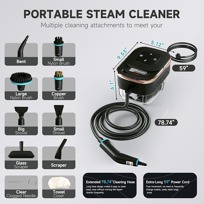 Steam Cleaner, Portable Steamer - Image 2