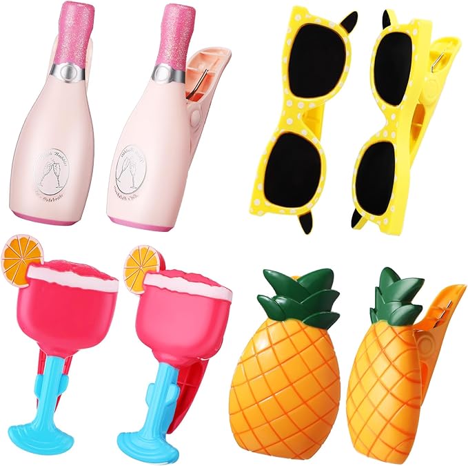 Sieral 8 Pcs Beach Towel Clips Beach Chair Pool Clips by Sieral