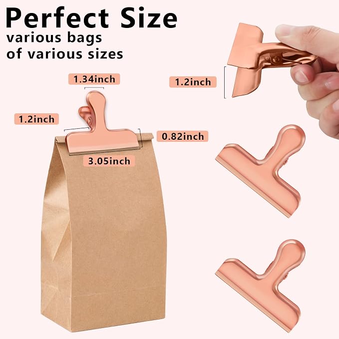 FINDMAG 8 Pack Chip Clips Food Bag Clips Heavy Duty Food Bag Clamp, 3 Inch Wide - Image 2