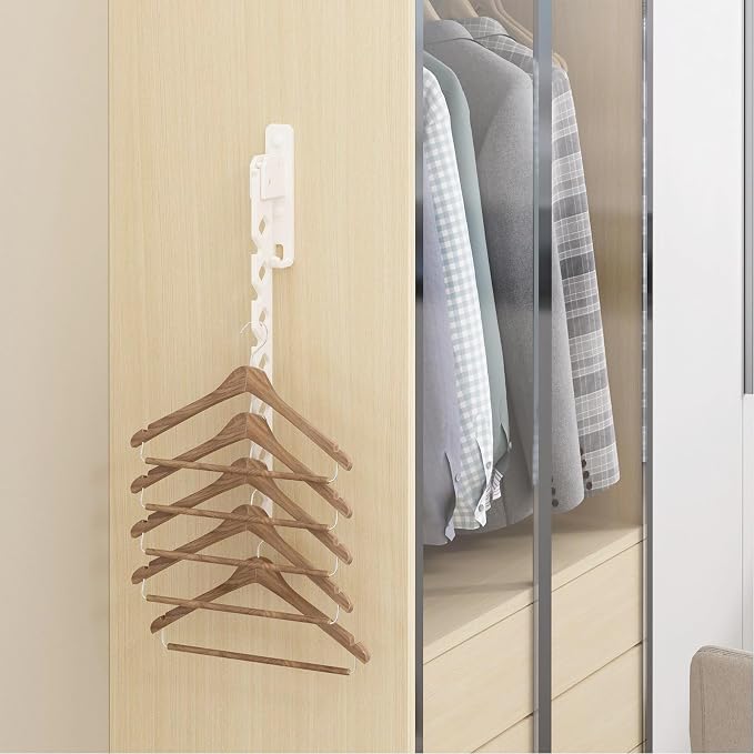 Wall Mounted Clothes Drying Rack, Wall Clothes Hanger Hook - Image 4