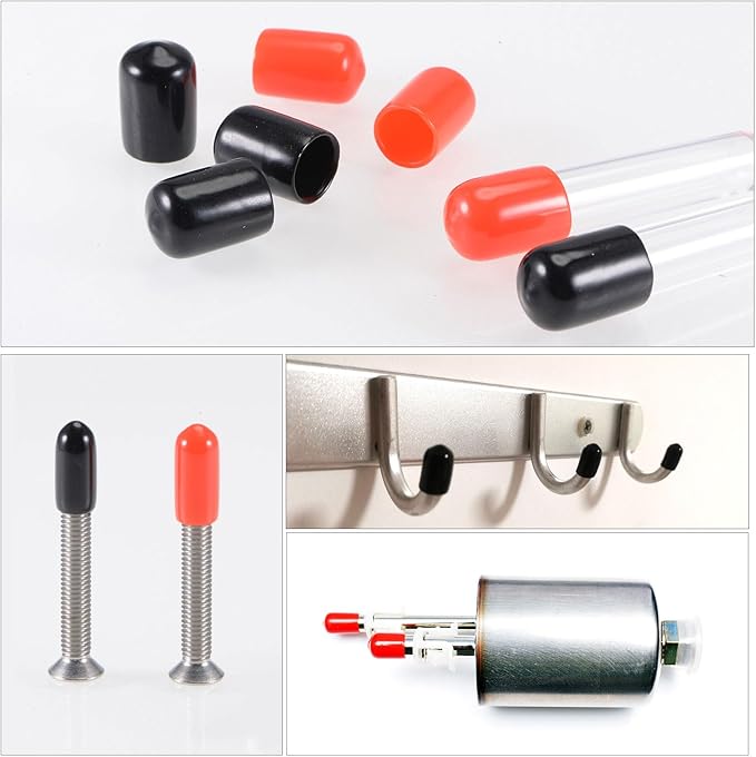 uxcell 20pcs Rubber End Caps 9.5mm ID Vinyl PVC Round Tube Bolt Cap Cover Screw - Image 5
