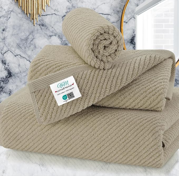 VOOVA & MOVAS Dark Beige Towels by VOOVAMOVAS