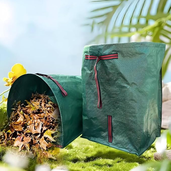 72 Gallon Garden Bags for Debris, Large Dustpan-Type Lawn Bags - Image 5