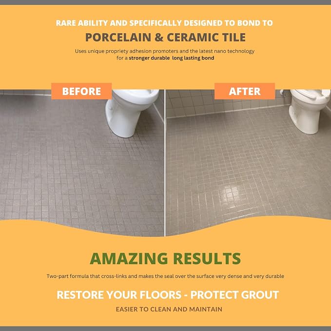 CoverTec GlazeGuard Matte Natural Look Ceramic, Porcelain Tile Grout Sealer - Image 7