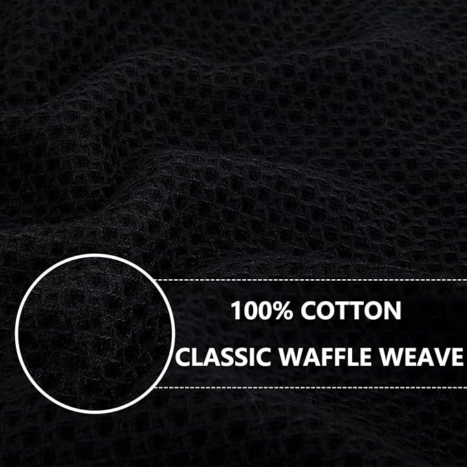 Homaxy 100% Cotton Oversized Waffle Weave Kitchen Dish Towels, Ultra Soft - Image 2