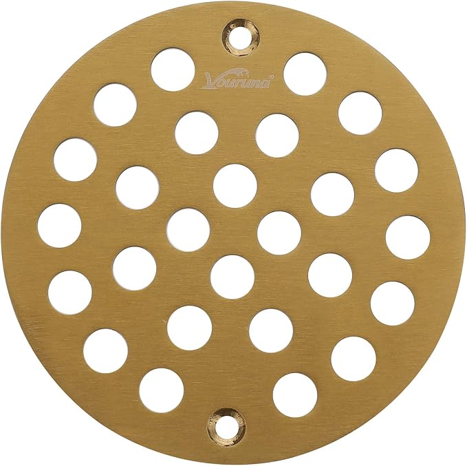 4-Inch Screw-in Shower Strainer Drain Cover Replacement Floor Strainer by vouruna