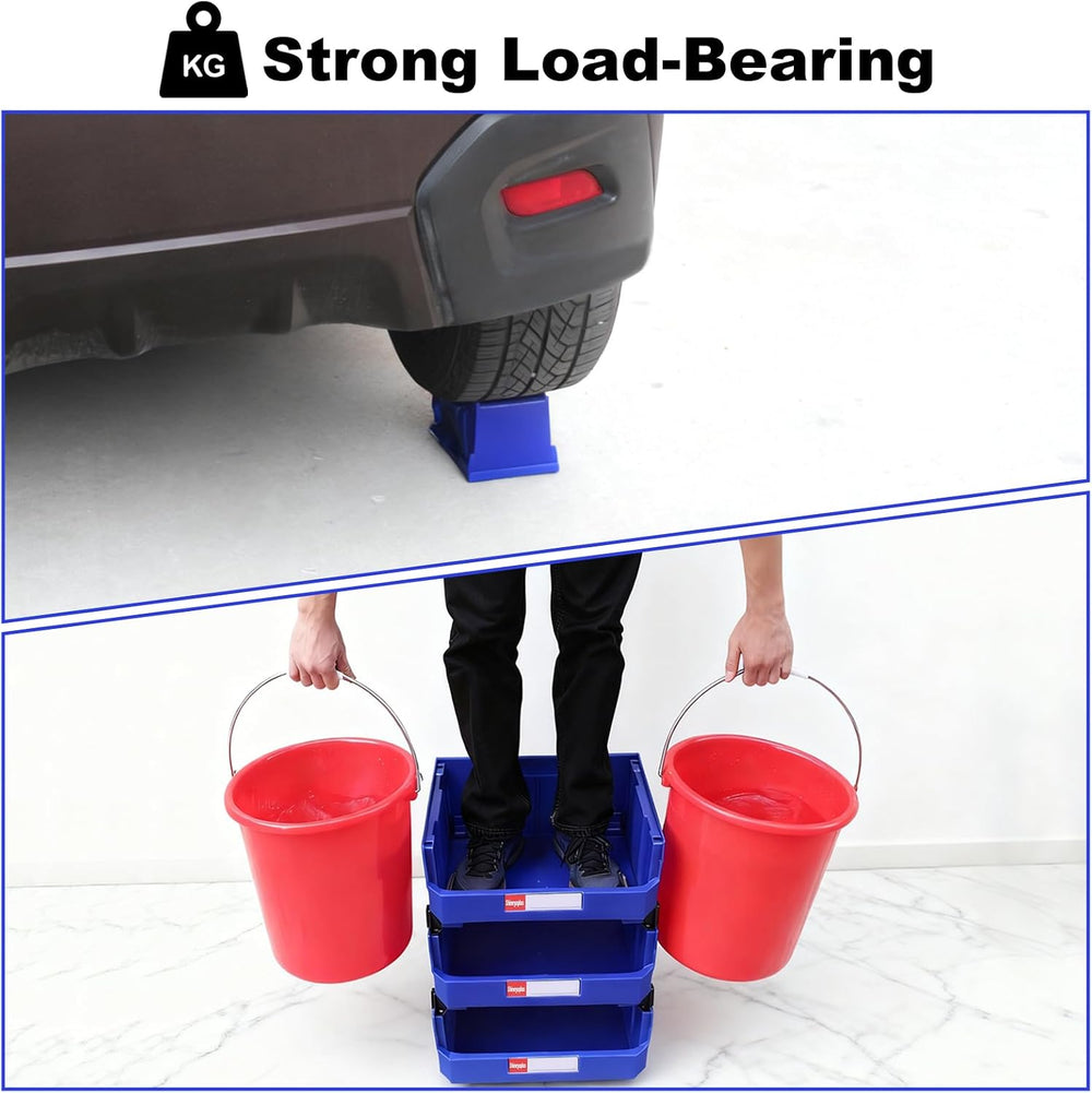12 Packs Stackable Storage Bins, 7" x 5" x 4" Parts Bin,