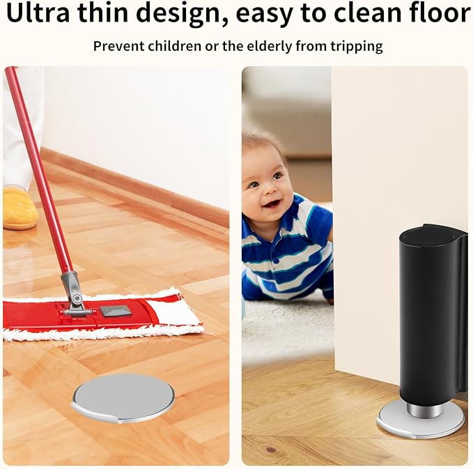 Magnetic Door Stoppers Black WYGWP Stainless Steel No Drilling Wedge Stops - Image 8