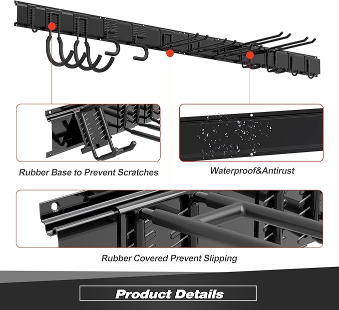 Garage Tool Storage Rack, Heavy Duty Garage Storage Organizer Rack System Wall - Image 4