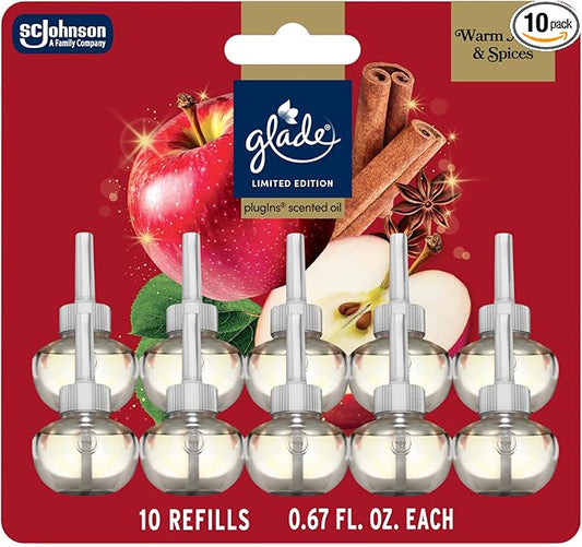 Glade PlugIns Refills Air Freshener, Warm Apple & Spices, Scented and Essential by Glade