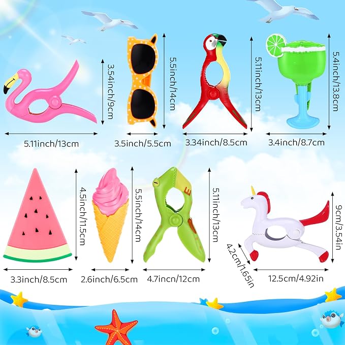 Rtteri 16 Pcs Beach Towel Clips - Image 2