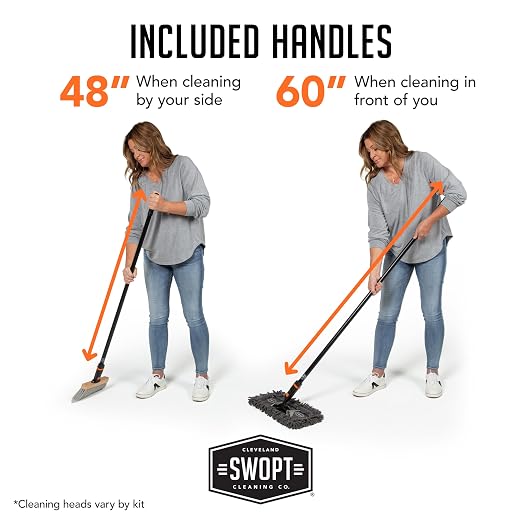 SWOPT Indoor Kit — Includes 18” Dust Mop, Cotton Mop, Angle Broom, 48” and 60” - Image 8