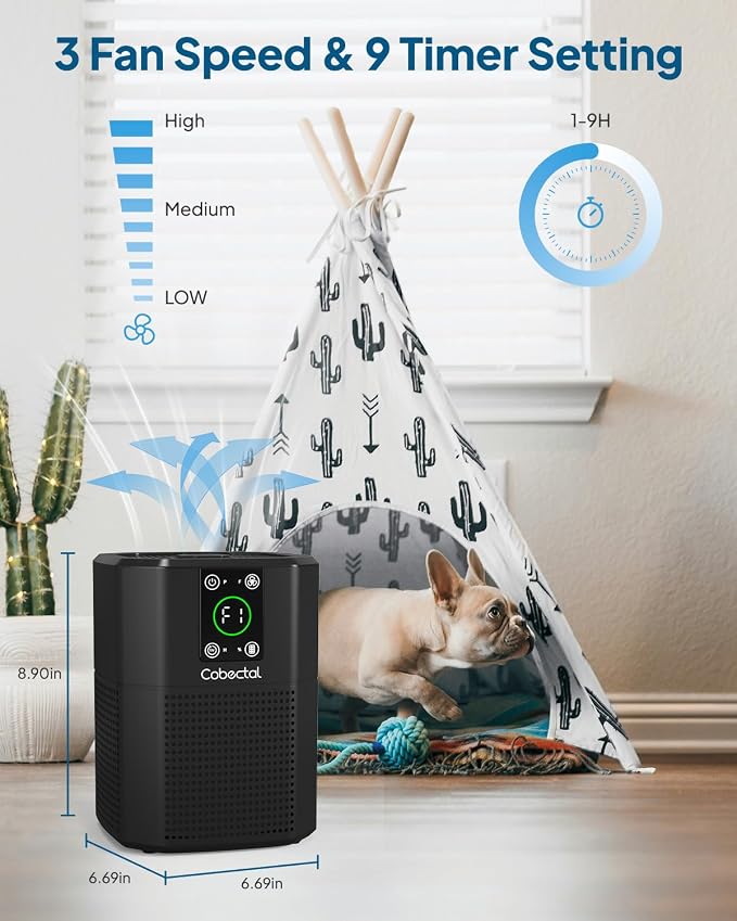 Air Purifier for Home Bedroom, Cobectal Room Air Cleaner - Image 7