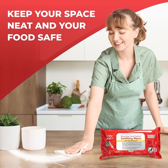 HandyClean Rinse-Free Food Contact Sanitizing Wipes Pouch - Image 2