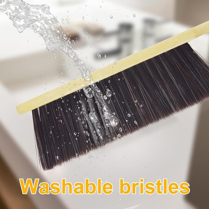 2 Piece Wooden Hand Broom, Dust Brush, Bench Brushes, Soft Bristles, Long - Image 7
