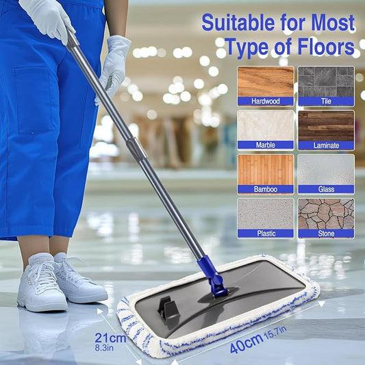 MASTERTOP Microfiber Mops for Floor Cleaning, Extra Large Industrial Mop - Image 2