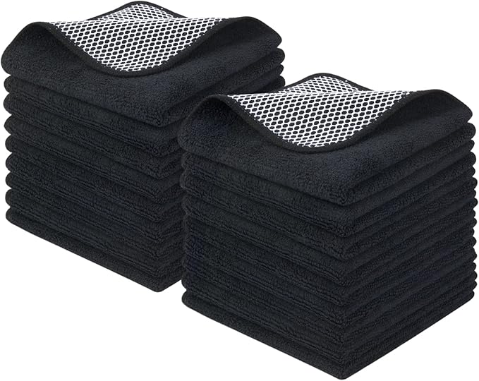 KinHwa Kitchen Washcloths for Dishes Absorbent Microfiber Dish Cloths Quick Dry by KinHwa