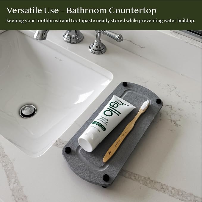 2PCS Water Absorbing Stone Soap Tray - Image 8
