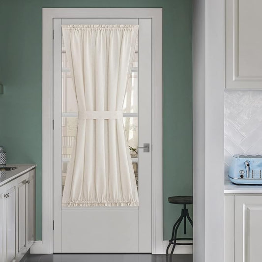 NICETOWN Natural Linen French Door Curtains Privacy Light Reducing Curtain by NICETOWN