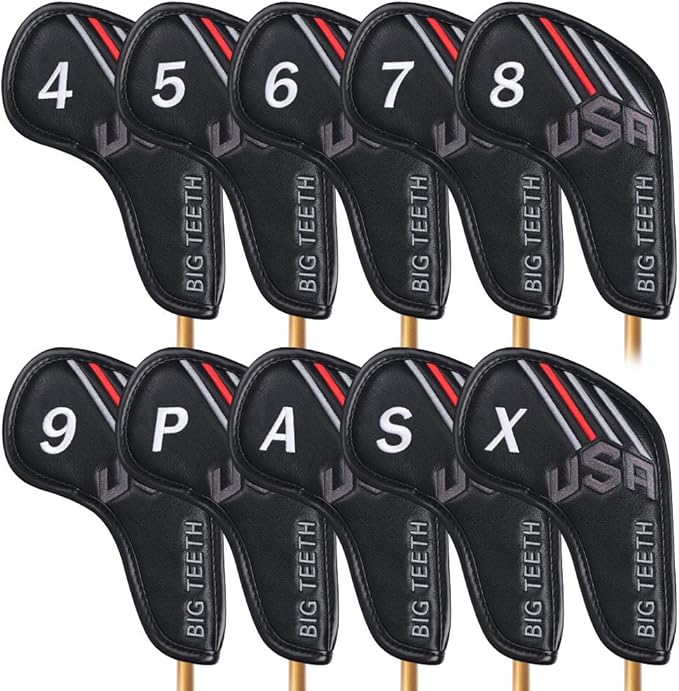 Big Teeth Golf Cover USA Stripe and Star Headcover Covers, Driver Fairway Wood by BigTeeth