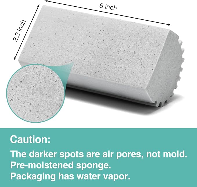 Damp Dusting Sponge Duster, 2 Pack Grey Dust Cleaning Sponge, Reusable - Image 6