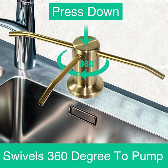 Soap Dispenser for Kitchen Sink, Built in Sink Soap Dispenser, Countertop Soap - Image 2