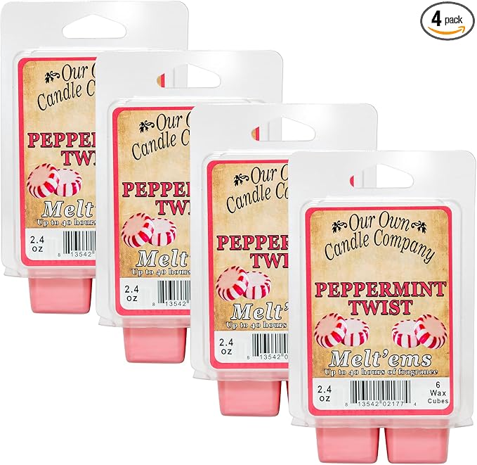 Our Own Candle Company Premium Wax Melt, Peppermint Twist Scent, Handmade in by OurOwnCandleCompanycandles