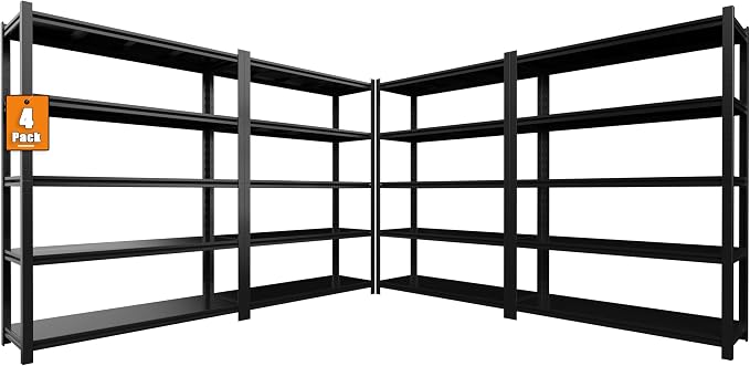 84“H Garage Shelving Heavy Duty Storage Shelves 3000 LBS Adjustable 5 Tier by Howzone