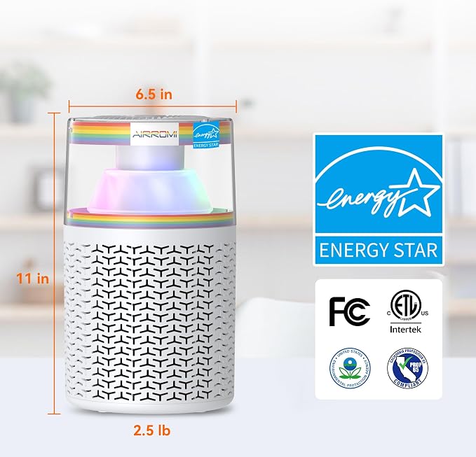 AIRROMI Air Purifiers for Bedroom Home, Activated Carbon Filter Cleaner - Image 9
