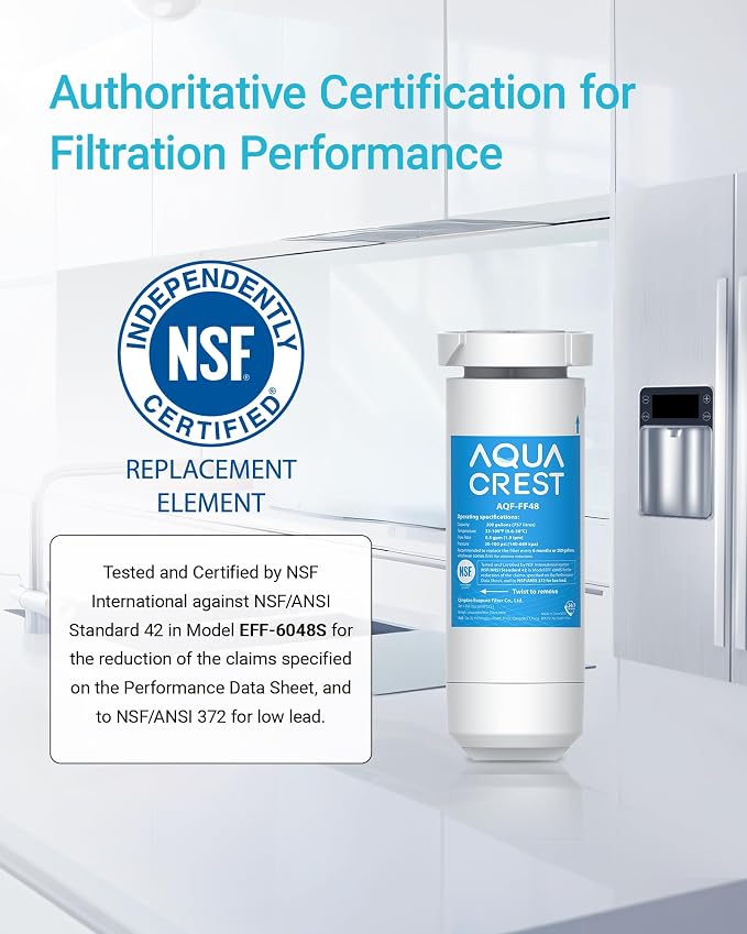 AQUA CREST XWF Replacement for GE® XWF, NSF Certified Refrigerator Water Filter - Image 5