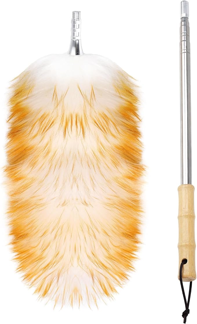 Feathers Duster, Long Telescoping Lambswool Dusters by FeelFunFeather